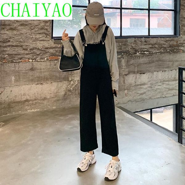 

women's pants & capris small salt thin age reducing jeans suspenders 2021 summer wide leg straight, Black;white