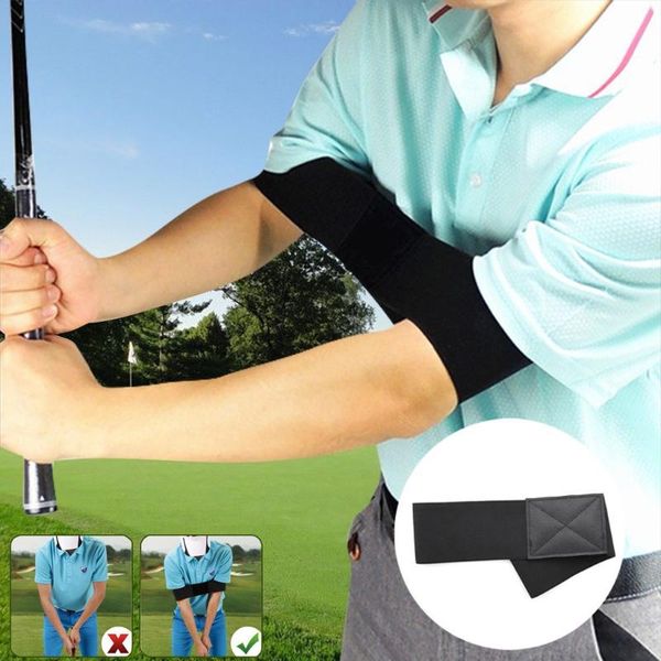 

golf smooth swing training aid action correction belt arm band 2pc accessories