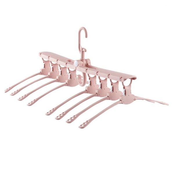 

multifunctional retractable clothes hanger folding non-slip storage rack clothing rod wardrobe space saver laundry shelf hangers & racks