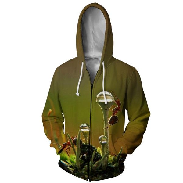 

men's hoodies & sweatshirts jumeast men 3d printing fashion zipper arrivals hooded casual loose hoodie for autumn spring, Black