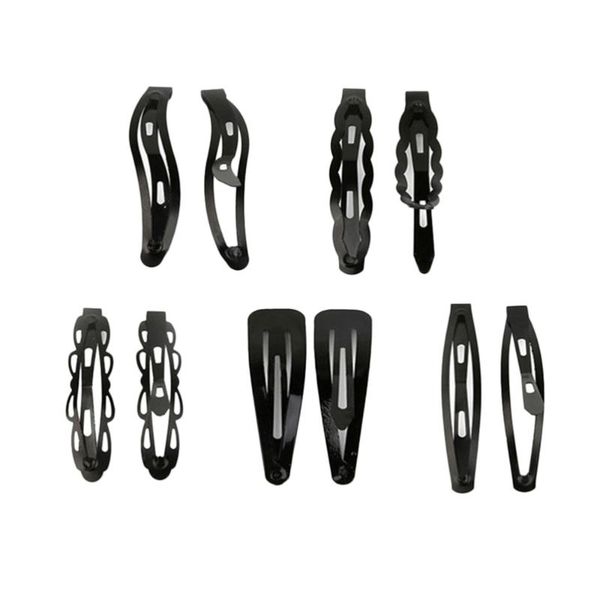 

60pcs simple metal hair clips shape round pea barrettes for girls