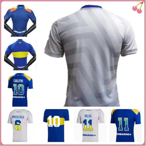 

player version 21 22 boca juniors soccer jersey carlitos maradona tevez de rossi 2021 third home away 3rd 4th thailand football shirt men, Black;yellow