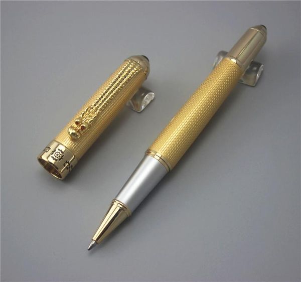 

better noblest ballpoint pen 1200 dragon clip rollerball complete golden send a refill yy15 pens, Blue;orange