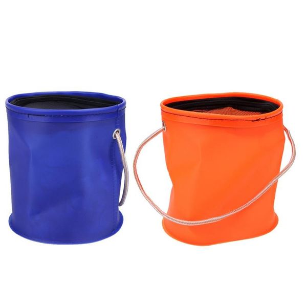 

outdoor eva bucket canvas folding portable camping hiking fishing tackle tools 2 colors accessories