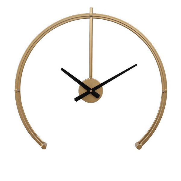 

wall clocks gold large clock 3d metal luxury creative desk dual use silent home decor duvar saati gift sc564