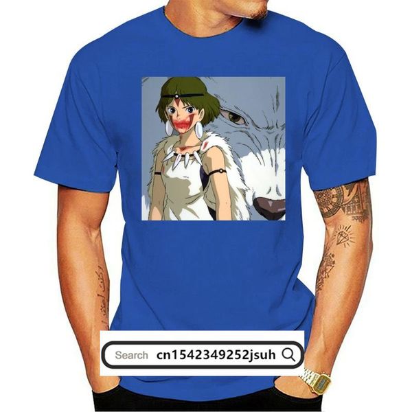 

men's t-shirts men tshirt princess mononoke t shirt women t-shirt tees top, White;black
