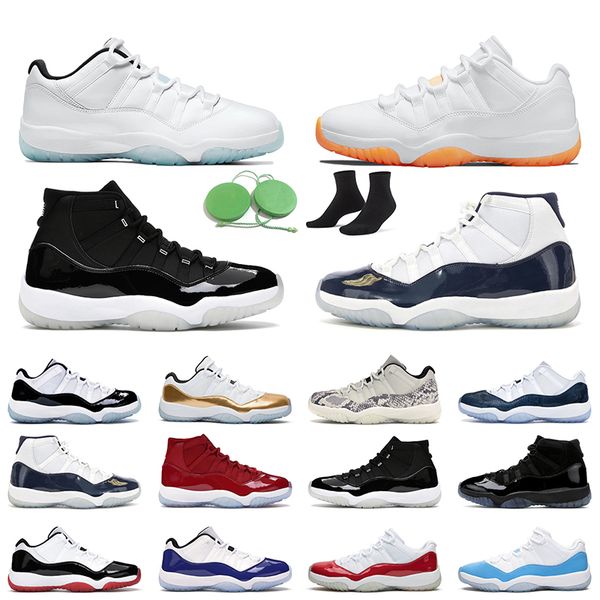 

jumpman 11 cap and gown men women basketball shoes 11s rose gold blue bright citrus jubilee 25th anniversary outdoor sports sneaker