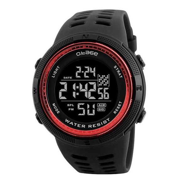 

wristwatches o.tage digital display wrist multi-functions big numbers watch, Slivery;brown