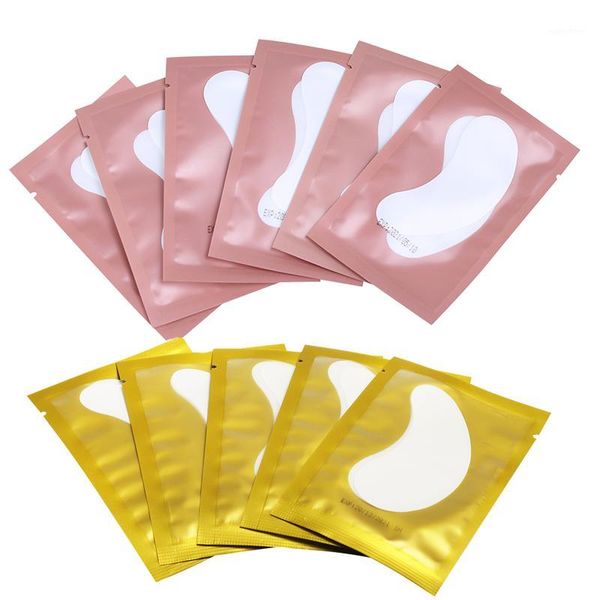 

patches eyelash 50/100 pairs grafting eye patch nonwoven collagen hydrogel individual eyelashs under eyelid isolation1