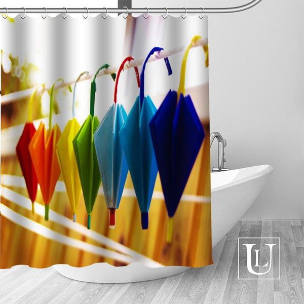 

shower curtains arrival custom umbrella fabric 100% polyester curtain washable bath decor waterproof