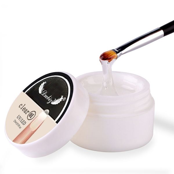 

15ml 4 colors nail gel natural pink clear camouflage color uv ptherapy extension nail glue proffesional manicure tools 1516, Red;pink