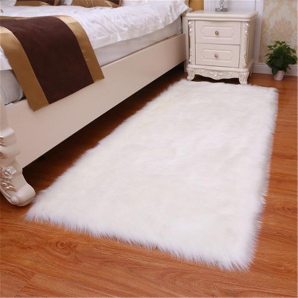 

carpets white plush carpet imitation australian sheepskin thicken children's bedroom blanket mats bay window cushions
