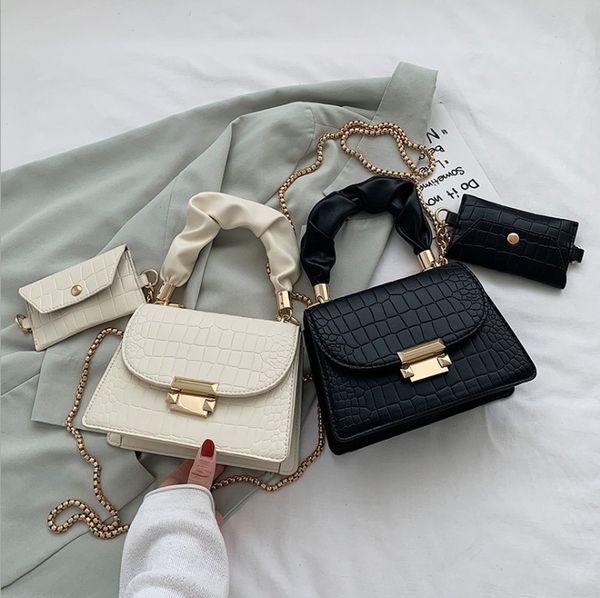 

small handbag stone pattern one shoulder chain bag 2021 fashion female purse trendy ins messenger tote