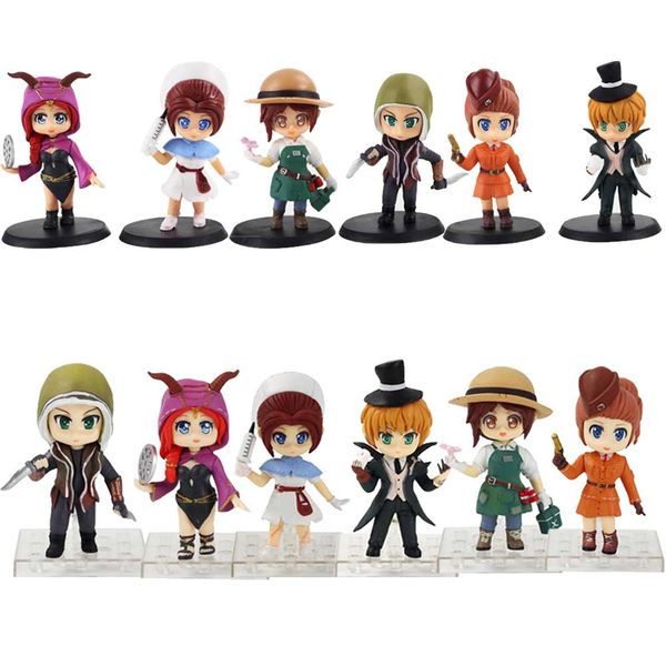 

9-11cm 6pcs/lot identity v gardener emma woods doctor jack q ver. mini doll pvc action figure model toy doll gifts