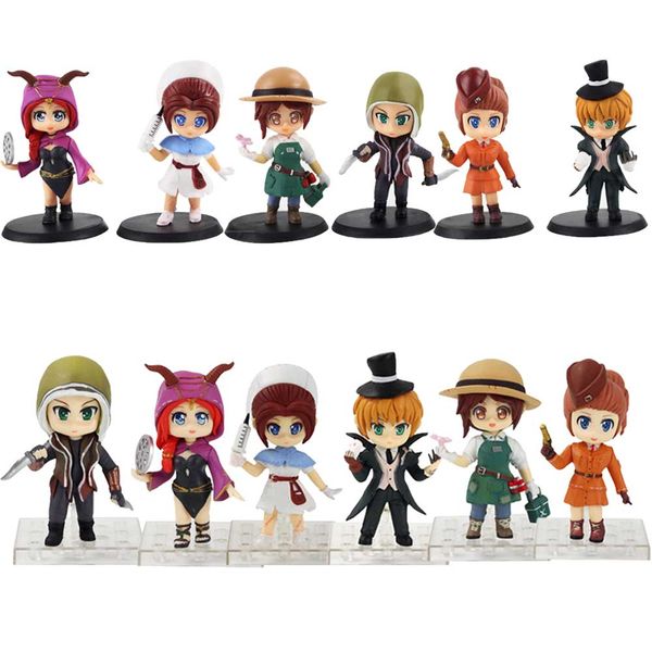 

9-11cm 6pcs/lot Identity V Gardener Emma Woods Doctor Jack Q Ver. Mini Doll PVC Action Figure Model Toy Doll Gifts