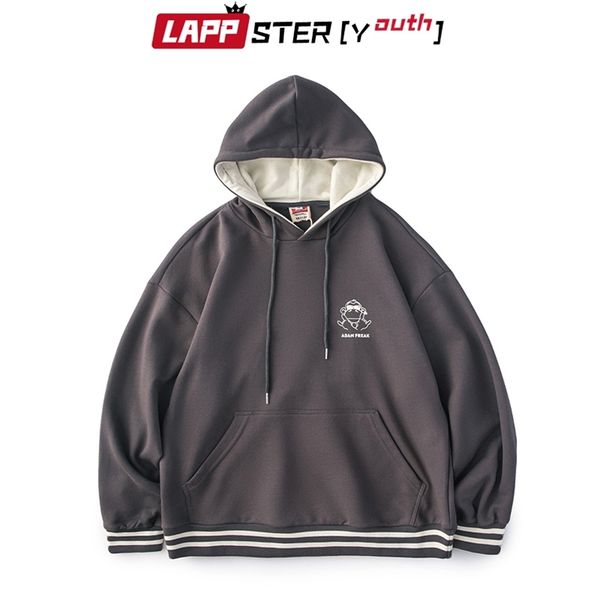 

men harajuku sweatshirts hooded hoodies autumn mens streetwear patchwork printed pullover man graphic hoodie 210420, Black