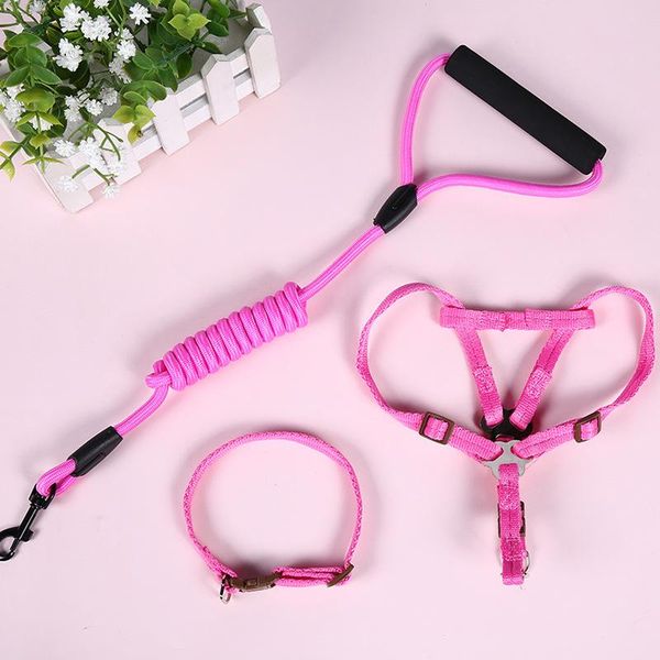 

dog collars & leashes pet rope sponge straps nylon cat traction band creative don't le hand pink