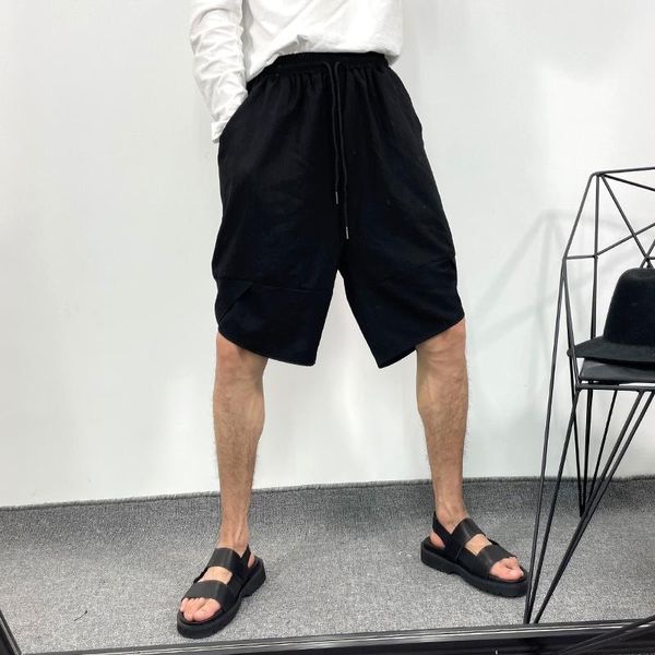 

men's shorts 2021 large summer trendy dark asymmetric simple loose harajuku fengri lightweight harlan pants, White;black