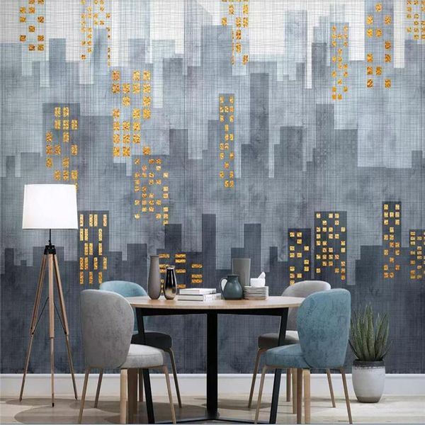 

wallpapers decorative wallpaper nordic modern simple style of urban architecture background wall
