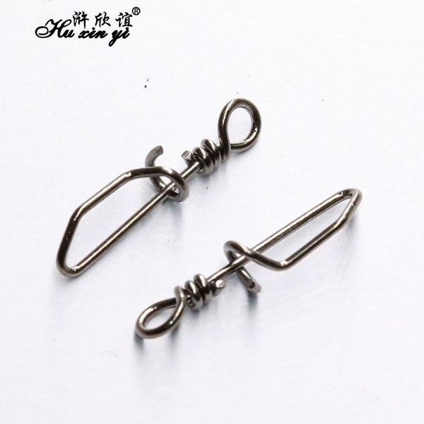 

fishing hooks hxy pcs100 size(6# to 12#) stainless steel lure connector rotary t-shape squid snap safety pin swivels accessories