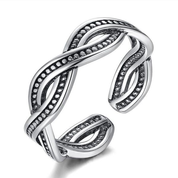 

cluster rings original jewelry fashion cross 925 sterling silver female promotion birthday gift ring never fade girls students, Golden;silver