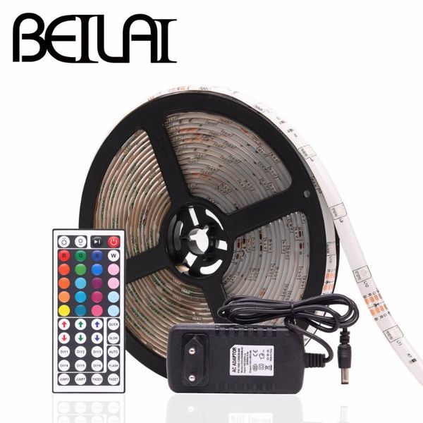 

strip waterproof 30led/m 30m 15m 10m 5m 1m light flexible neon tape with power and 44key remote strips led