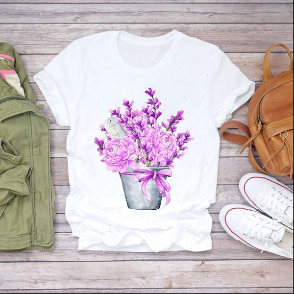 

floral 90s flower watercolor womens t shirt thanksgiving cute graphic tee, White