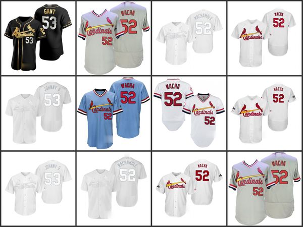 

st. louis cardinals men 53 john gant 52 michael wacha women youthjersey, Black;red