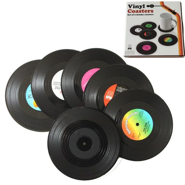 

table runner cup mat record coasters vintage cd antiskid insulation