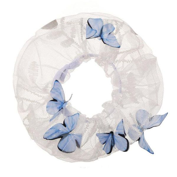 

hair accessories butterfly net yarn large ties for women girls soft elastic ponytail holder bands ornament headwear