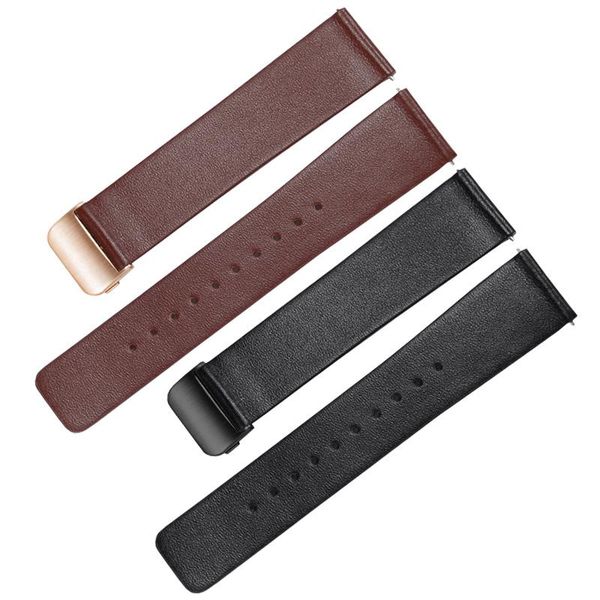 

watch bands ultrathin soft genuine leather watchband 18 20 22mm black brown wristband with folding buckle for men and women quick release