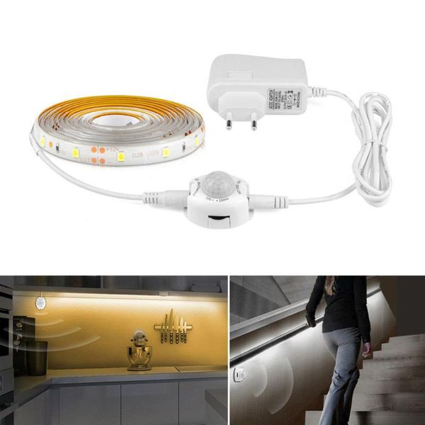 

strips led under cabinet light pir motion sensor strip smd 2835 night closet