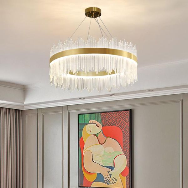 

chandeliers minimalist k9 crystal chandelier post-modern luxury led hanging light living dining room decoration bedroom glass lamp fixtures