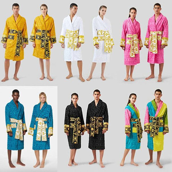 

2022 brand designer sleepwear gowns bathrobes 100% cotton night robe good quality robe luxury robes breathable elegant women clothes dhl 173