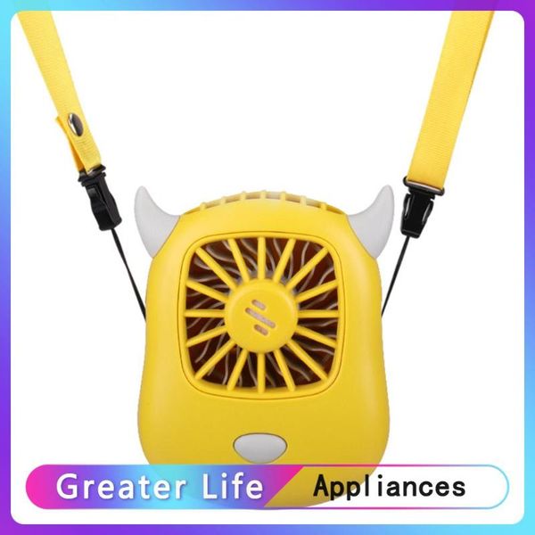 

electric fans 2 in 1 neck hanging fan summer mosquito repellent portable usb rechargeable air cooler low noise outdoor sports radiator
