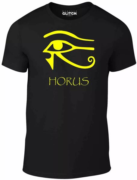 

mens horus t-shirt - funny t shirt egypt symbol history mythology creature god, White;black
