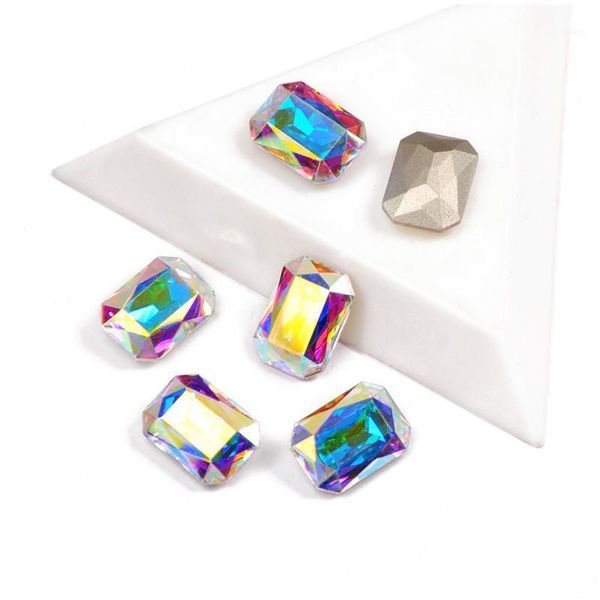 

4627 super glitter ab color rhinestone octagon shape shing nail art rhinestones stone diy manicure decorations1, Silver;gold