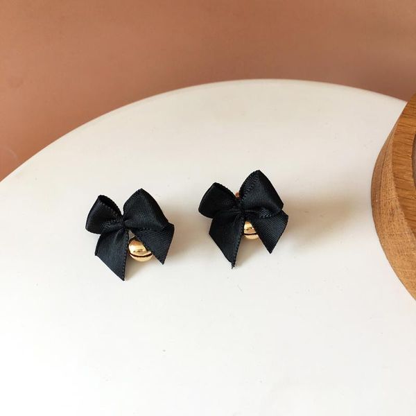 

dangle & chandelier bilandi s925 needle delicate jewelry bowknot earrings pretty design sweet korean temperament black for women gifts, Silver