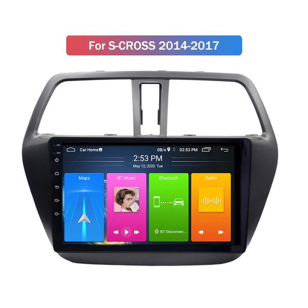 Tela de toque Android 10 Carro DVD Player GPS Navegação Rádio para Suzuki S-Cross 2014-2017 Multimedia Sistema Estéreo Vídeo Áudio