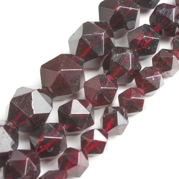 

natural faceted dark red garnet for jewelry making round loose stone beads diy bracelet necklace 15inches 6 8 10mm gemstone bead