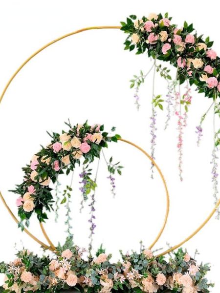 

decorative flowers & wreaths arco de hierro forjado alrededor del anillo, decoracion flores artificiales para fiesta cumpleanos, celebracion
