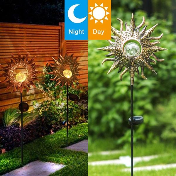 

solar lamps lights waterproof outdoor sun flame light garden landscape lawn lamp for patio decoration