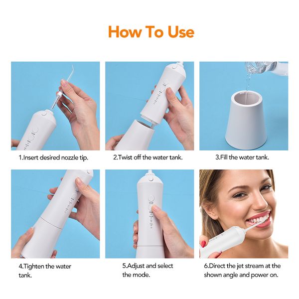 

portable water dental flosser 3 mode electric oral irrigator water jet usb rechargeable dental irrigator teeth cleaning waterproperfections