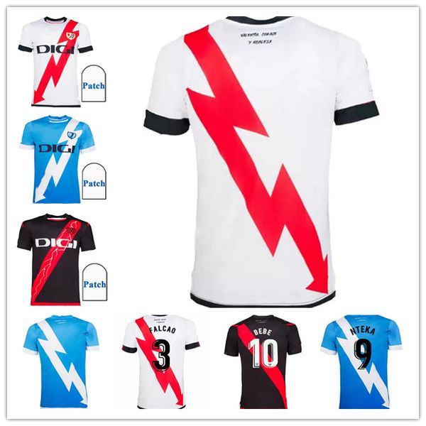 

21/22 camiseta rayo vallecano soccer jerseys falcao isi unai lÃ³pez men+kids kit football shirt sergi guardiola fran garcÃ­a rodrigues Ã³scar t, Black;yellow