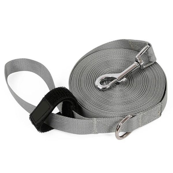 

dog collars & leashes 5/10m training leash nylon professional lead rope chain traction belt outdoor pet tracking