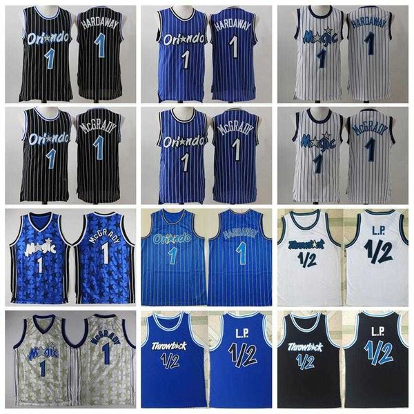 

men basketball penny hardaway jersey tracy mcgrady lp anfernee mohamed bamba vintage stitched black blue white sale