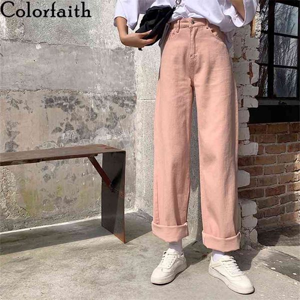 

autumn winter women pants high waist straight pockets fashionable wild wide leg ankle-length trousers p6381 210427, Black;white