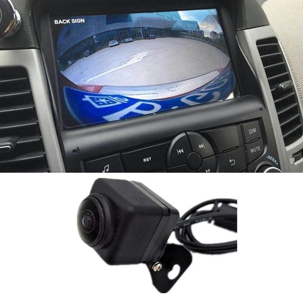 

car rear view cameras& parking sensors 180 degree fisheye lens side front camera wide angle reversing backup night vision waterproof auto pa
