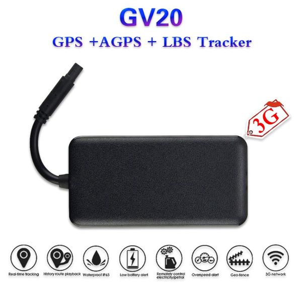 

car gps & accessories concox 3g vehicle tracker gv20 multifunction locator waterproof tracking device with google realtime module