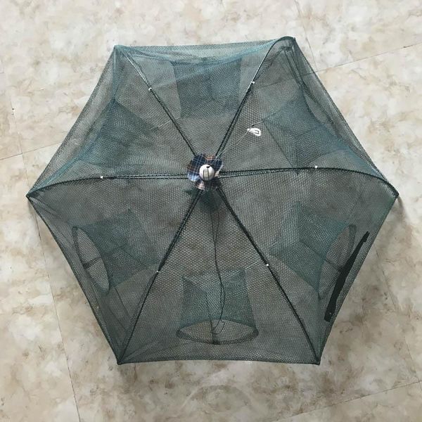 

holes foldable fishing mesh nylon crab shrimp net trap cast dip cage bait for fish minnow crawfish drop accessories